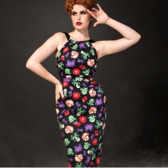Pinup Couture Dresses & Skirts - NEW! Baby Cthulhu Harley pin-up pencil wiggle dress Medium